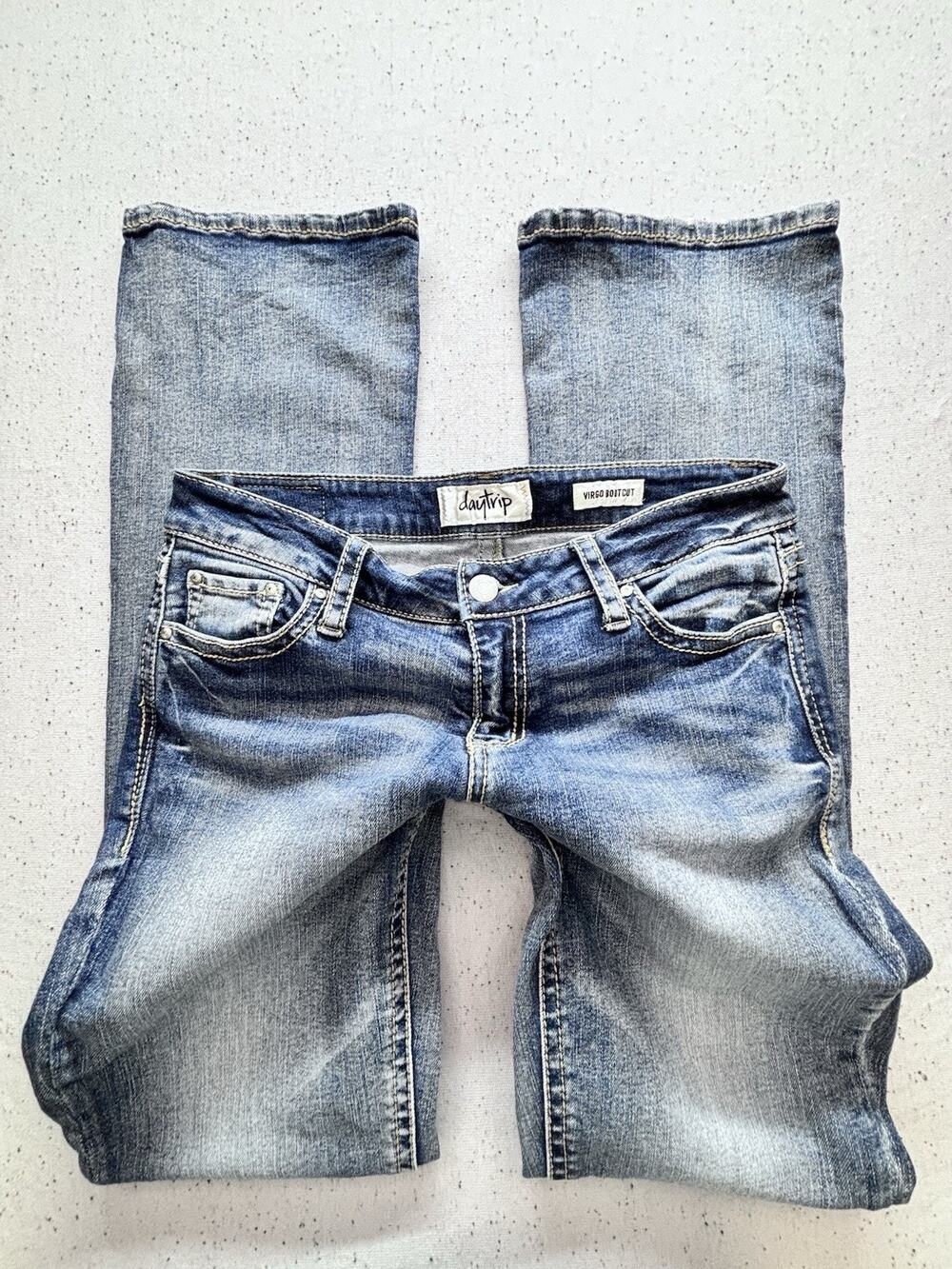 Daytrip Virgo Bootcut Blue Jeans Women's Size 29XL Long 35 Inseam Y2K Style